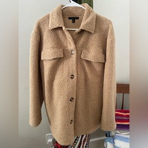Banana Republic Women’s Camel Sherpa Teddy Jacket / Coat